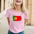 thumbnail image 2 of Women's Portugal Fan T Shirt Flag Print Casual Short Sleeve Top Comfortable Breathable Lightweight Tee for Fans, 2 of 2
