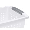 thumbnail image 3 of Sterilite Large Plastic Stackable Storage & Organization Basket, White (10 Pack), 3 of 5