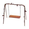 thumbnail image 3 of Almencla Dollhouse Miniature Swing Mini Garden Furniture Accessory Miniature Decoration 1: 12 Fairy Garden Toy Simulation Porch Swing, 3 of 8