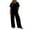 *Black, variant on Women's 2 Piece Asymmetrical Button Pants Sets , Casual Summer Loose Matching Outfits For Women , Ladies' Short Sleeve Tunic Suit Sets with Pockets,Blue,S-3XL