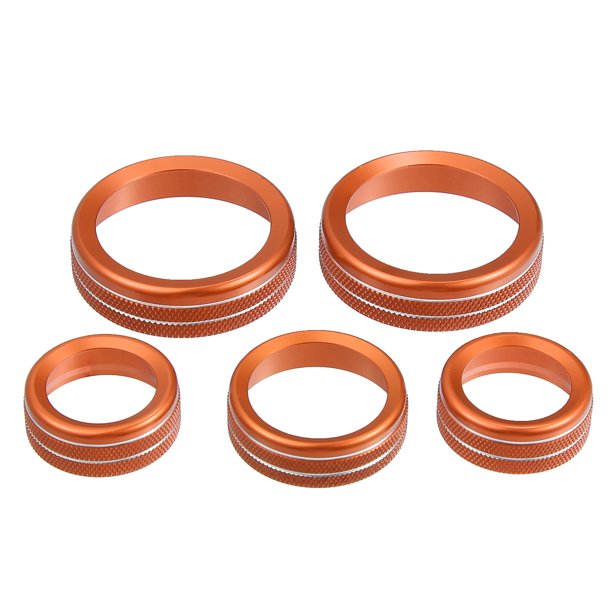 5uds Centro Consola Audio Interruptor Perilla Cubierta para Ford Maverick Naranja