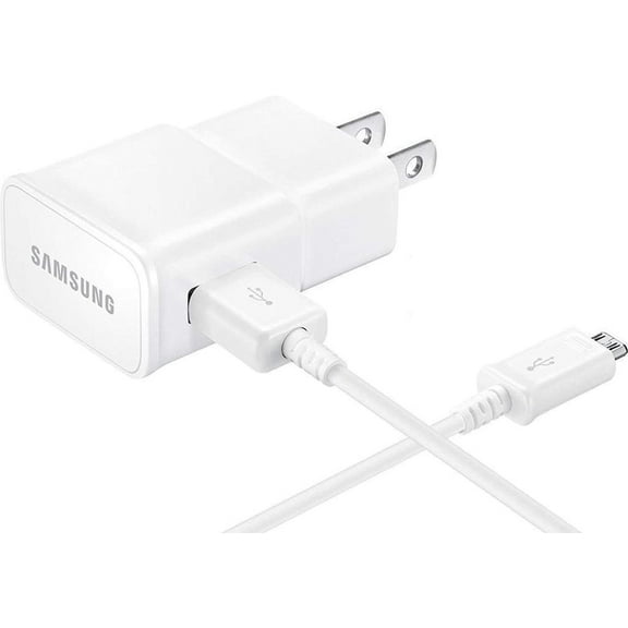 OEM Samsung Galaxy Tab E 9.6 Adaptive Fast Charger Micro USB 2.0 Cable Kit! [1 Wall Charger + 5 FT Micro USB Cable] - up to 50% Faster Charging! Bulk Packaging