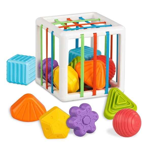 Clasificador con forma de Aprilwolf de Montessori Toys, 12 a 18 meses, con papelera