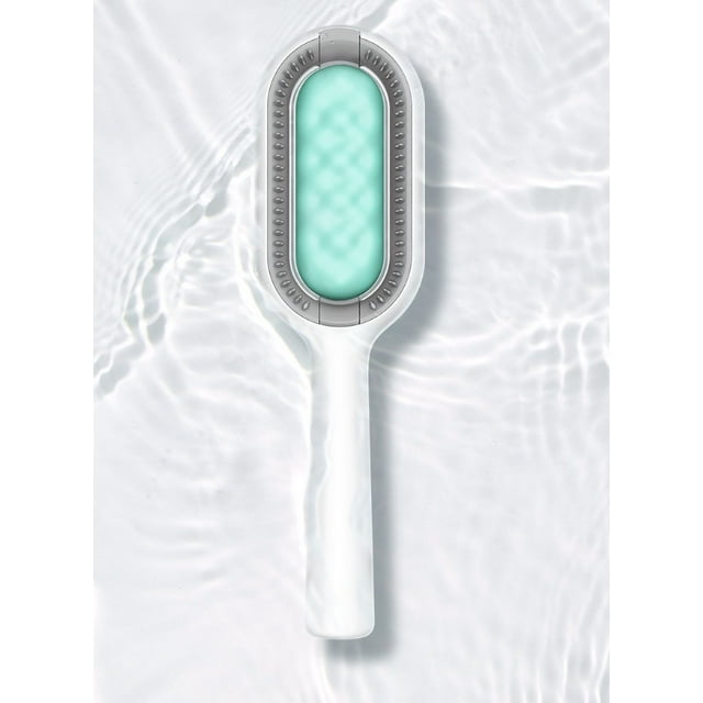 Cepillo autolimpiante para mascotas verde (4,5 mm) para gatos y perros - Cepillo autolimpiante para mascotas - Cepillo para masajear y eliminar el pelo suelto