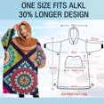 thumbnail image 4 of Oversized Wearable Blanket Hoodie,Multicolor Ethnic Mandala Pattern Sherpa Blanket Hoodie with Super Pockets,Super Warm Fuzzy Pullover for Women & Men, 4 of 6