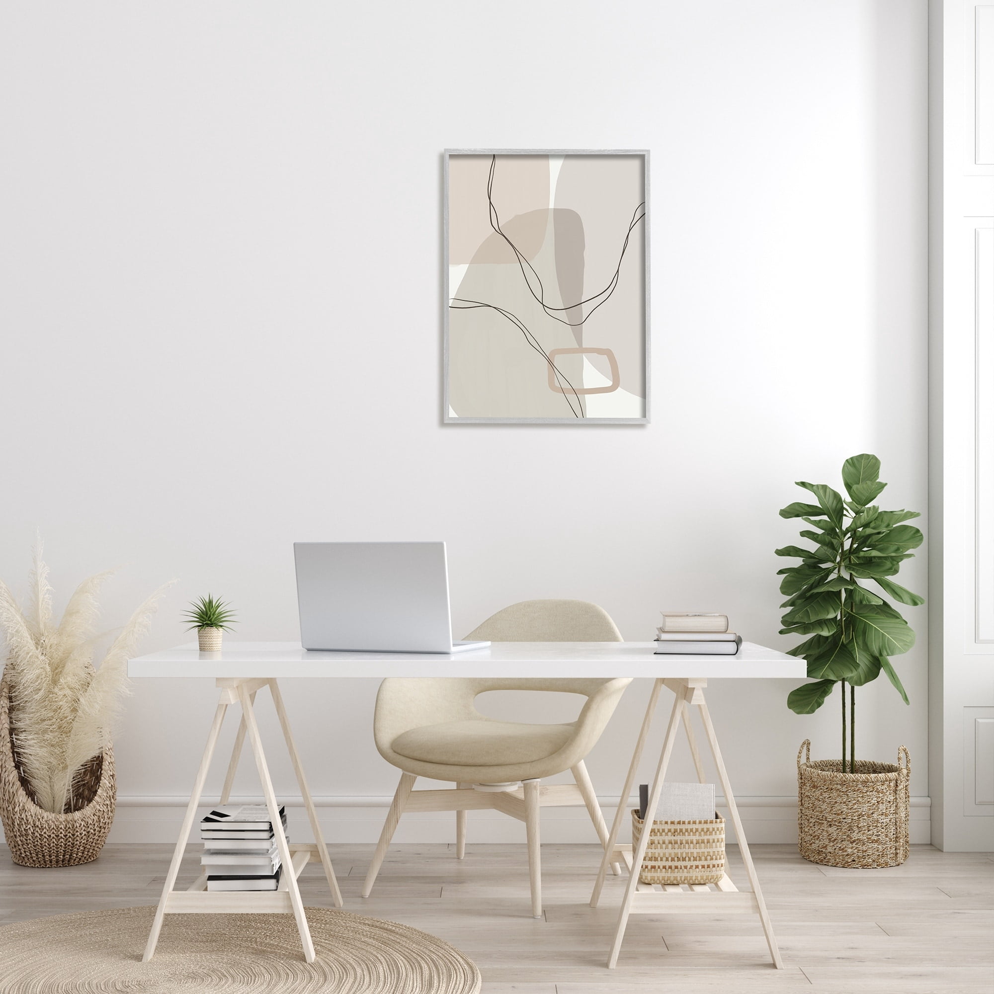 Stupell Industries Abstract Layered Shapes Brown Tan Modern Arrangement, 24 x 30, Design by Urban Epiphany