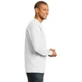 thumbnail image 3 of Port & Company Tall Long Sleeve Essential Tee-LT (White), 3 of 6