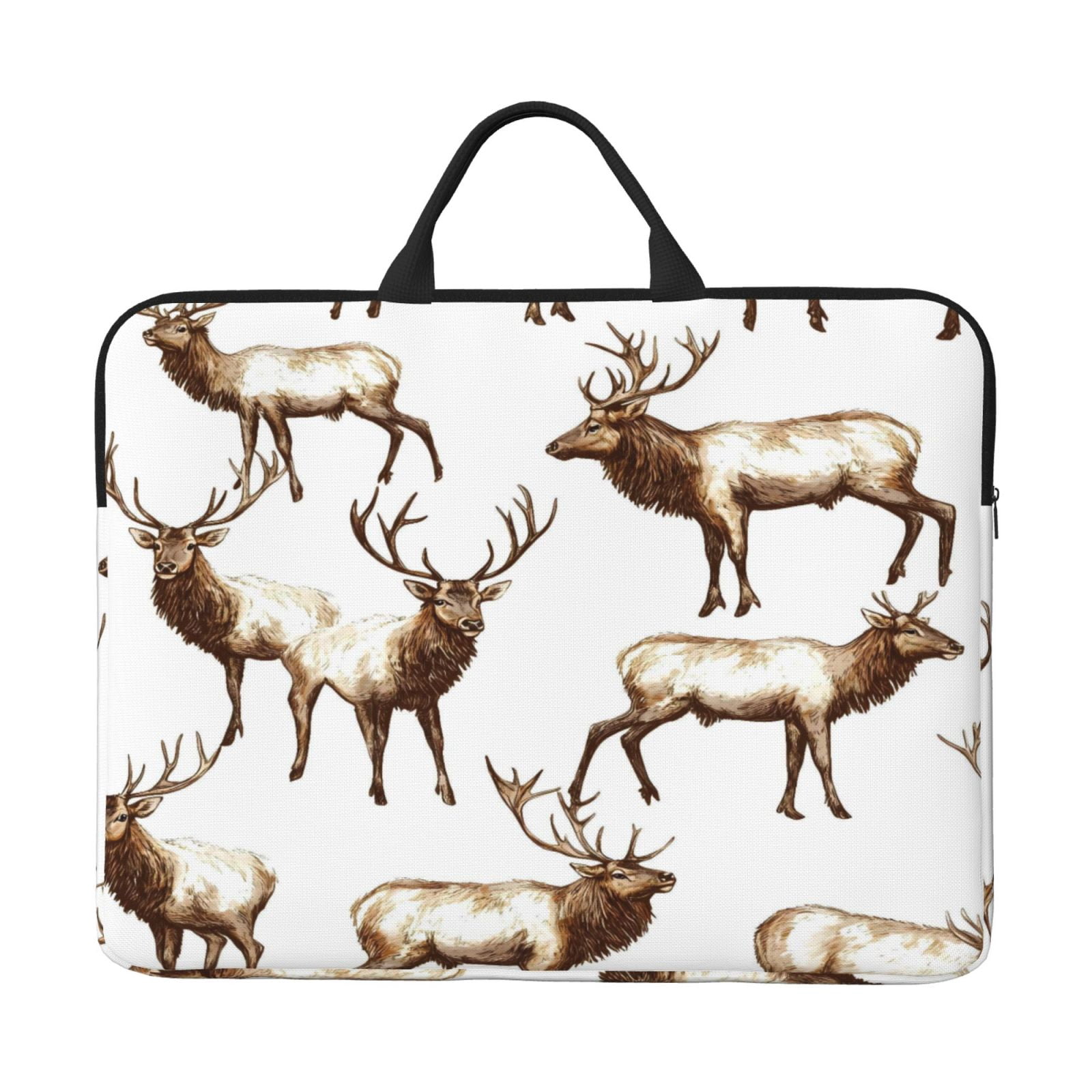 Laptop Sleeve Bag For Women Men 14inch Waterproof Durable Protective Computer Carrying Cover Handle Laptop Case Bag Deer