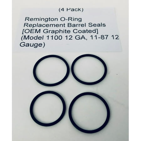 OutdoorGearPlace (4 Pack) Remington O-Ring Replacement Barrel Seals [OEM Graphite Coated] (Model 1100 12 GA, 11-87 12 (Best Shell Catcher Remington 1100)