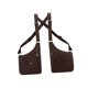 thumbnail image 1 of Bolso de hombro con doble axila, práctico y elegante, de piel sintética con bolsillo para senderismo. Marrón oscuro, 1 of 7
