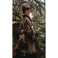 thumbnail image 2 of Tissot, James Jacques 20x32 White Modern Wood Framed Museum Art Print Titled - In The Greenhouse, 2 of 4