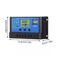 thumbnail image 3 of Solar Charge Solar Controller Solar Regulator Battery Charger LCD Display Dual USB 5V Output ,Widely Used, 3 of 5