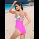 thumbnail image 5 of Traje de Baño de una Pieza para Mujer con Cuello en V y . Rosa Roja L, 5 of 8