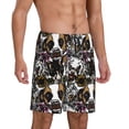 thumbnail image 2 of Tideii Cute Dogs Puppy2 Print Men's Short Pajama Pants, Elastic Pocket Summer Pajama Pants Sleepwear, Lounge Pants-Medium, 2 of 6