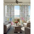 thumbnail image 6 of Easter Eggs Blackout Curtains for Bedroom Living Room Darkening Curtains 84 Inch Length 2 Panels Set Spring Daisy Eucalyptus Leaves Gray Wooden Window Curtain Window Treatment Grommet Drapes 52"x84", 6 of 9