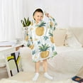 thumbnail image 6 of FORMRS Wearable Blanket Hoodie with Sleeves for Kids Cozy Flannel Sweatshirt, Pineapple, 6 of 7