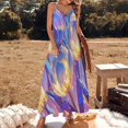 thumbnail image 2 of Vibe Blooming Tulips Design Sleeveless Dress Woman Fashion Long Dresses Women's Summer Suit Dress 2025, 2 of 7