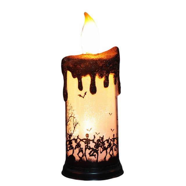 MesaSe Electric Candle Battery Operated Glowing Power Saving Horror Waterproof Festival Props Safe Halloween Ornament Ghost Hand Skeleton Castle LED Candle Party Supplies