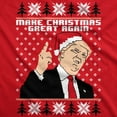 thumbnail image 2 of T-shirt Humoristique Laid pour Hommes « Make Noël Great Again Trump In Santa Hat » Drôle (Rouge) - L, 2 of 3