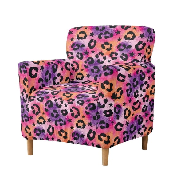 FKELYI Leopard Star Print Stretch Couch Sofa Cover Non-Slip Armchair Slipcover for Home Living Room Office Furniture Protector Washable Loveseat Covers