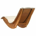 thumbnail image 5 of vidaXL Sun Lounger Cream, Acacia Wood Grain, 5 of 5