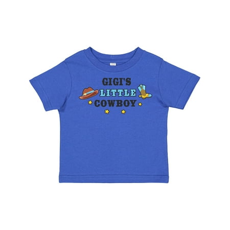 

Inktastic Gigis Little Cowboy with Cowboy Hat and Boots Boys Toddler T-Shirt