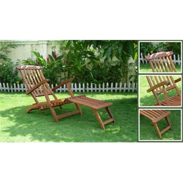 Wood Folding Steamer Lounge