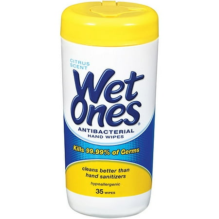 Wet Ones Citrus Scent Antibacterial Wipes, 35 count