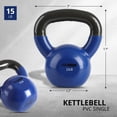 thumbnail image 3 of HolaHatha 15 Pound Solid Cast Iron Workout Kettlebell for Strength Training, 3 of 11