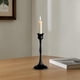 thumbnail image 5 of Candelabros vintage de hierro forjado negro para mesa de comedor, adorno decorativo, candelabros perfumados, recipiente para velas, candelabro de hierro para cenas a la luz de las velas., 5 of 6