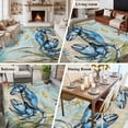 thumbnail image 5 of 6'x9' Area Rugs, Blue Crab Coastal Indoor Outdoor Area Rug for Living Room Bedroom, Nautical Starfish Beach Ocean Coral Washable Bathroom Rugs Kitchen Floor Carpet Mats Home Decor Aesthetic, 5 of 8