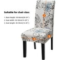 thumbnail image 6 of Chair Covers for Dining Room 4 Pack, Solid Stretch Dining Chair Covers, Washable Kitchen Slip Covers, Jacquard Parson Chair Covers Set of 4(Flower-White, 4 Pack), 6 of 6