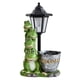 thumbnail image 1 of Estatua de rana de jardín con lámpara solar, decoración única para exteriores, regalo decorativo, figura de animal para jardín, césped o terraza., 1 of 9