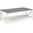 thumbnail image 1 of Natalee 48" Distressed Farmhouse Coffee Table in Gray/White Wash, 1 of 10