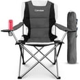 thumbnail image 3 of Camabel Folding Camping Lawn Padded Foldable Sports Chairs Lightweight Fold up Adult Camp Chairs with Cup Holder Highweight Capacity Bag Chair for Heavy Duty Beach Hiking Fishing Spectator Blue Black, 3 of 9