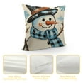 thumbnail image 4 of COMIO  Hello Winter Snowman Decorative Throw Pillow Covers Let It Snow Christmas Tree Blue Buffalo Plaid Outdoor Pillowcase, Snowflakes Farmhouse Holiday Cushion Case Home Decor, 4 of 5