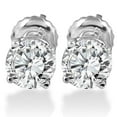 thumbnail image 1 of 1.25CT Lab Grown Diamond Studs Screw Back 14K White Gold, 1 of 2