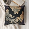 thumbnail image 3 of Halloween Pillow Covers Halloween Night Moon and Tree Art Print with Black Animal Bat Decorative Throw Pillow Covers  Square Pillowcase Outdoor Cushion Cover "(Bat Moon), 3 of 5