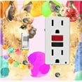 thumbnail image 1 of Metal Light Switch Plate Outlet Cover (Llama Love LLA001), 1 of 19