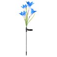 thumbnail image 2 of Lámpara de jardín forma de flor Lámpara de césped al aire libre colorida luz solar decorativa LED, azul 2pcs sidaley HA002386-04, 2 of 7