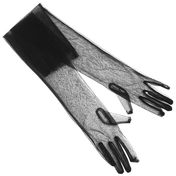 AURARMLET 1 Pair Wedding Gloves Long Length for Women Breathable Veil Gloves