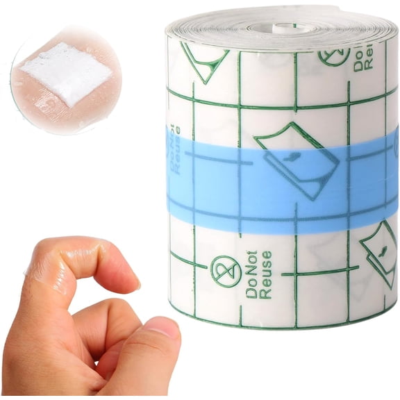 Tutuviw 1 Roll Transparent Dressing Adhesive Bandage 2'' x 5.4 Yard Clear Adhesive Film Bandage Skin Dressing Tape Waterproof Tattoo Tape Cover Up for Skin Swimming