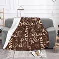 thumbnail image 2 of XMXT Flannel Throw Blanket for Couch, Retro Coffee Graffiti Bed Sofa Decor Blankets for Home Bedroom, 60 x 50 inches, 2 of 9