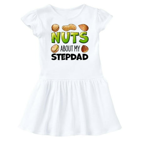 

Inktastic Nuts About My Stepdad Peanut Almond Pistachio Gift Baby Girl Dress
