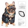 thumbnail image 2 of Bingfone Vintage Leaf Flower Skull Dog Clothes Hoodie, Pet Winter Coat,Puppy Sweatshirts for Small Dogs Boy Girl,Suitable for All Breeds-Large, 2 of 6