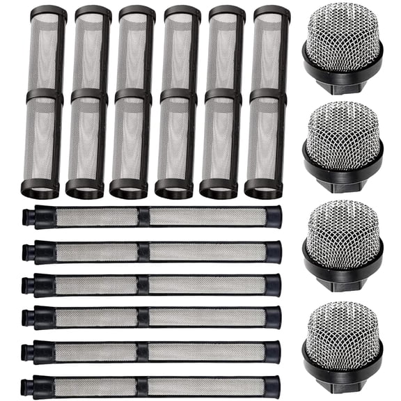 ​(4 6 6pk) 246385 246384 287032 Filter Set for Graco 390 395 490 495 595 3400 Sprayer – Stainless Steel Paint Sprayer Replacement Filters for Pump, Gun & Suction Tube