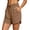 Brown #002, variant on Women's Gym Athletic Shorts Summer Comfy Cotton Lounge Casual Sweat Shorts with Pockets, XL
