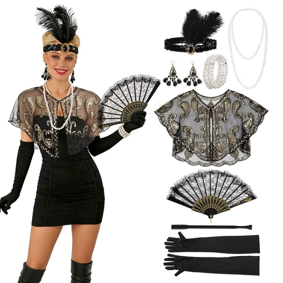 1920s Accessories Roaring 20s Accessories for Women - Flapper Costumes for Women
