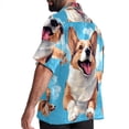 thumbnail image 3 of Corgi Dog Men's Short Sleeve Poplin Shirt - Casual Printed Button Down Short Summer Beach Shirts Unisex940, 3 of 6