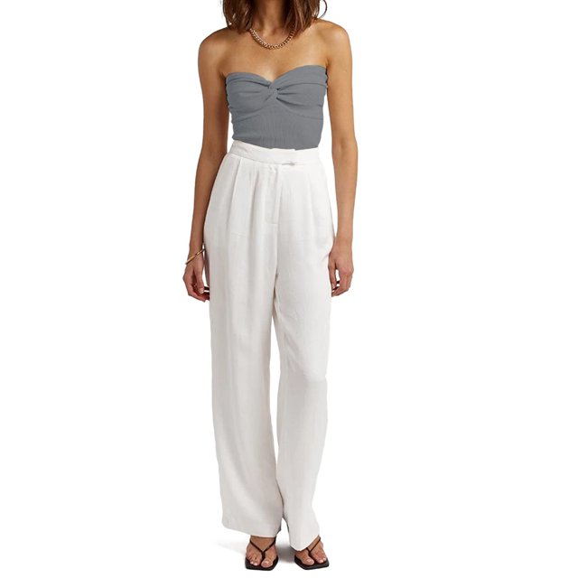 Twist Knot Strapless Tank Top,Women Strapless Tops Casual Strapless Top Rib Knit Strapless Top Compact and Lightweight